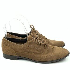 Franco Sarto womens flats size 7.5 Toledo brown suede spectator oxfords